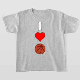 T-shirt Joueuse de basket-ball I Love/Heart