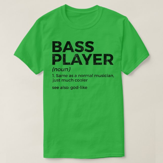 T-shirt Joueuse de basse définition Baid pour musicien (Design devant)