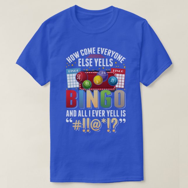 T-shirt Joueuse de Bingo Sarcastique Humour Hommes Femmes  (Design devant)