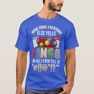 T-shirt Joueuse de Bingo Sarcastique Humour Hommes Femmes 