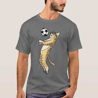 T-shirt Joueuse de football Amoureux des chats Animal Kitt