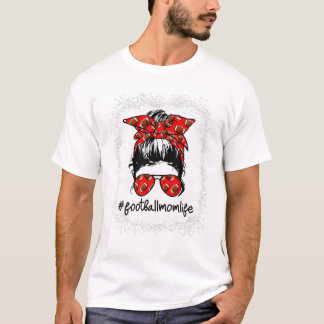 T-shirt Joueuse de football de Bun Maman Bleu