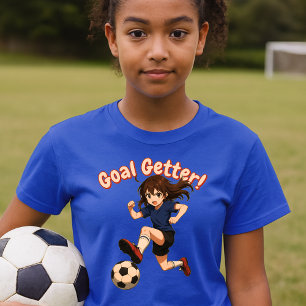 T-shirt Joueuse de football de style anime Attrapeuse de b