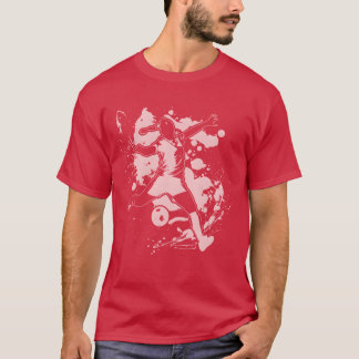 T-shirt Joueuse de football féminine pastel Sport amie