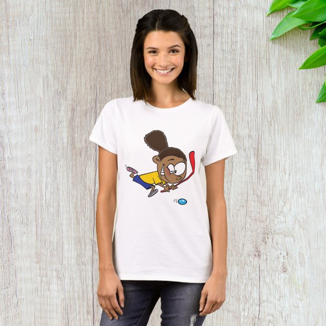 T-shirt Joueuse de hockey féminin (Créateur téléchargé)