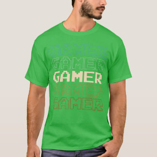 T-shirt Joueuse de jeux vidéo Colorée