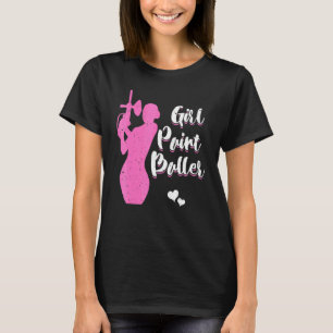 T-shirt Joueuse de paintball féminine tirant au paintball