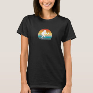 T-shirt Joueuse de volley-ball féminin Silhouette Sunset R