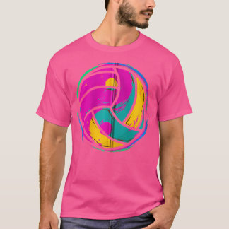 T-shirt Joueuse de volley-ball Fille Femmes Yin Yang Volle