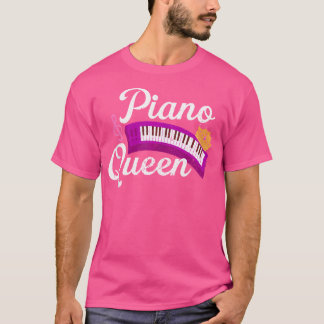 T-shirt Joueuse d'instrument de musique Pianiste Filles Fe