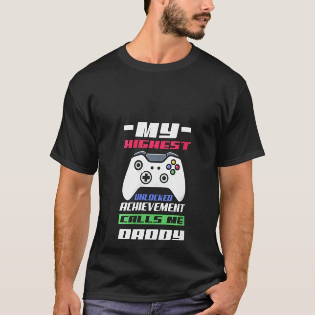 T-shirt Joueuse Filles Papa Drôle Jeu Vidéo Jeu de jeu Pèr (Devant)