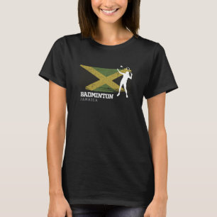 T-shirt Joueuse jamaïcaine Badminton