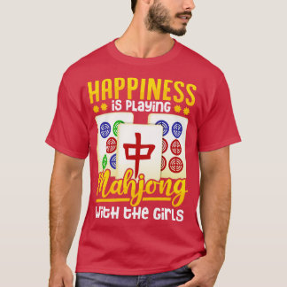 T-shirt Joueuse Mahjong Femmes Filles Drôle Cadeau Drôle
