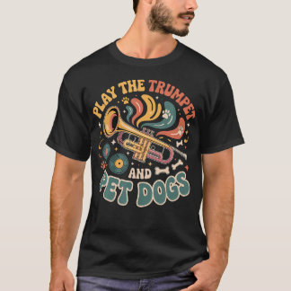 T-shirt Jouez De La Trompette Et Caressez Les Chiens Orche
