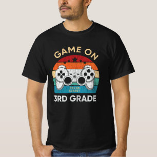 T-shirt Jouez en 3e année Joueur de retour à l'école Élève