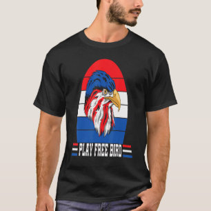 T-shirt Jouez Free Bird Aigle à tête blanche patriotique 4