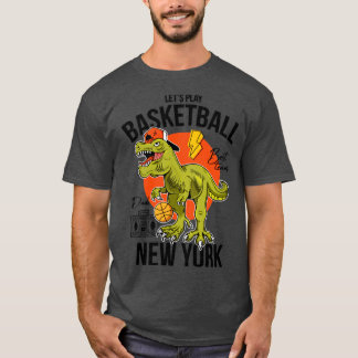 T-shirt jouons au basket-ball à rex New York