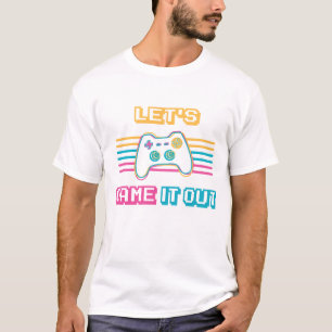 T-shirt Jouons-le dehors - style rétro