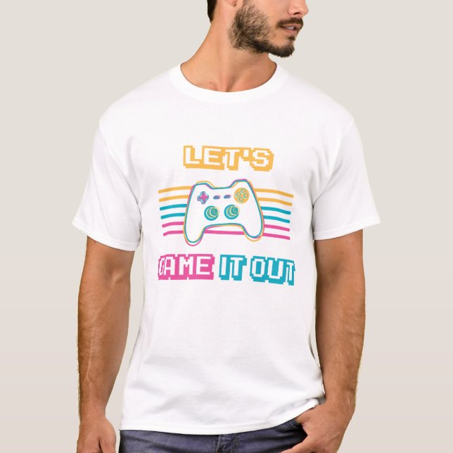 T-shirt Jouons-le dehors - style rétro (Devant)