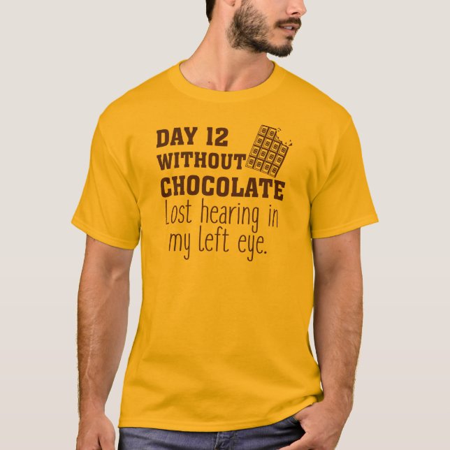 T-shirt Jour 12 sans chocolat (Devant)