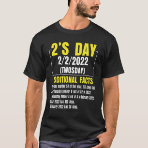 T-shirt Jour 2 Jour Jeudi Mardi 22 Février 2022 2/22/22
