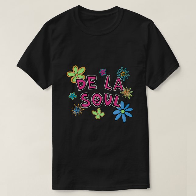 T-shirt Jour Cadeau Fleurs Rétro Et Soul Musique Amour Hom (Design devant)