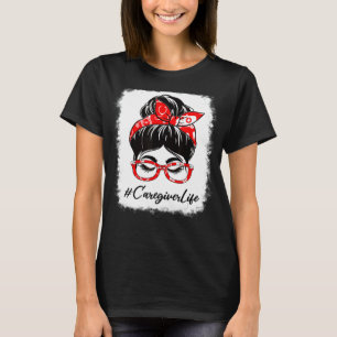 T-shirt Jour d'appréciation de l'aideur Bleached Messy Bun