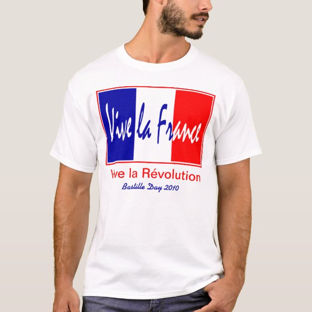 T-shirt Jour de bastille français, le 14 juillet, La (Devant)