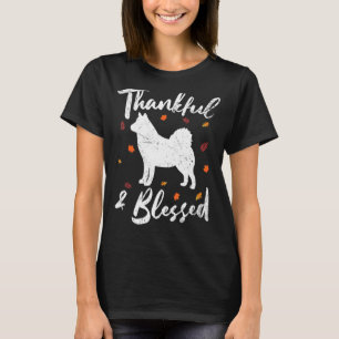 T-shirt Jour de Bon thanksgiving de chien Husky Thankful &