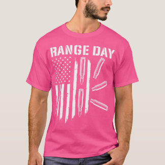 T-shirt Jour de champ de tir militaire Drapeau américain B