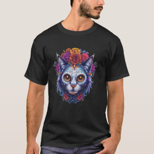 T-shirt Jour De Cinq Mai Chat Crâne De Sucre Hommes Femmes