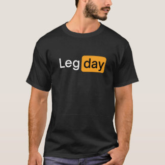 T-shirt Jour de jambes Entraînement de fitness Gym ami