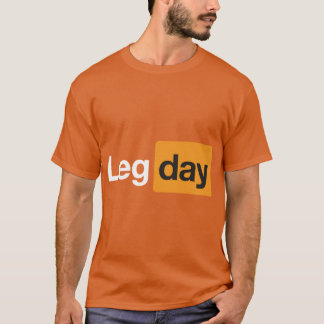 T-shirt Jour de jambes Gym Bodybuilding Fitness Workout Ci