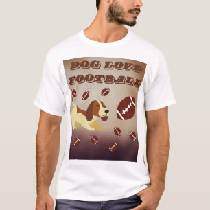 T-shirt Jour de jeu Drôle Chien Drôle Homme de football Ch