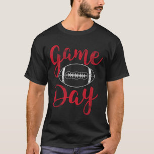 T-shirt Jour de jeu Football mignon Football Top Femmes