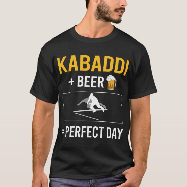 T-shirt Jour de la bière Kabaddi Kabadi (Devant)