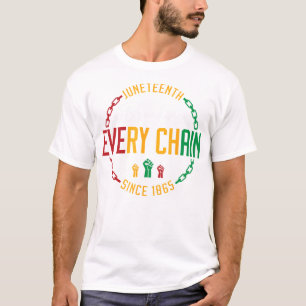 T-shirt Jour de la Liberté Noire, 19° Jeudi, brisant chaqu
