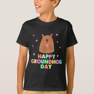 T-shirt Jour de la marmotte amusant et mignon Animaux L