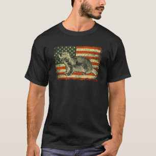 T-shirt Jour de la marmotte du drapeau américain Punxsy Ph
