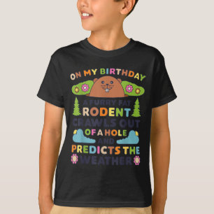 T-shirt Jour de la marmotte Fête d'anniversaire Drôle de r