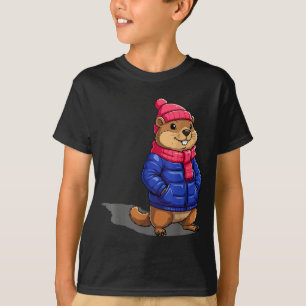 T-shirt Jour de la marmotte ombre drôle Anniversaire du jo