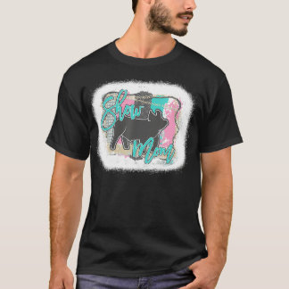 T-shirt Jour de la mère de maman Show de cochon blanchi