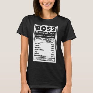 T-shirt Jour de la mère drôle Faits nutritionnels Employé 