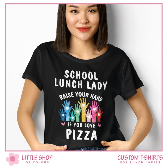 T-shirt Jour de la pizza de la dame de l'école personnalis (Créateur téléchargé)