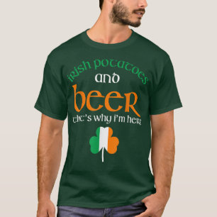 T-shirt Jour de la Saint Patrick Boire Bière Funny Pommes 