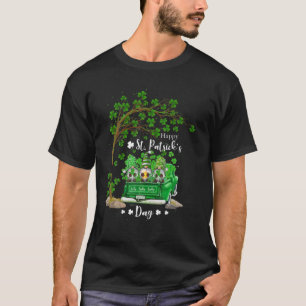 T-shirt Jour de la Saint Patrick Camion Gnome Coeur Shamro