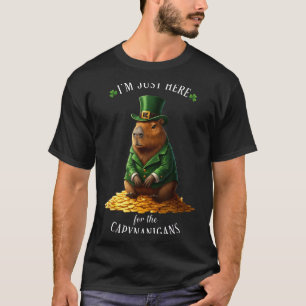 T-shirt Jour de la Saint-Patrick capybara lutin pièces d'o