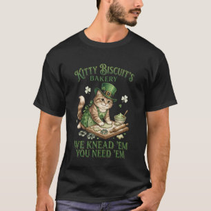 T-shirt Jour de la Saint-Patrick Chat Chaton Biscuit Boula