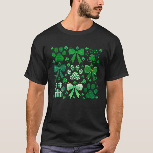 T-shirt Jour de la Saint Patrick Coquette Bow Amoureux des (Devant)