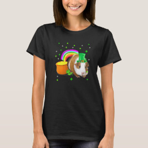 T-shirt Jour de la Saint Patrick Cute Guinea Pig Shamrock 